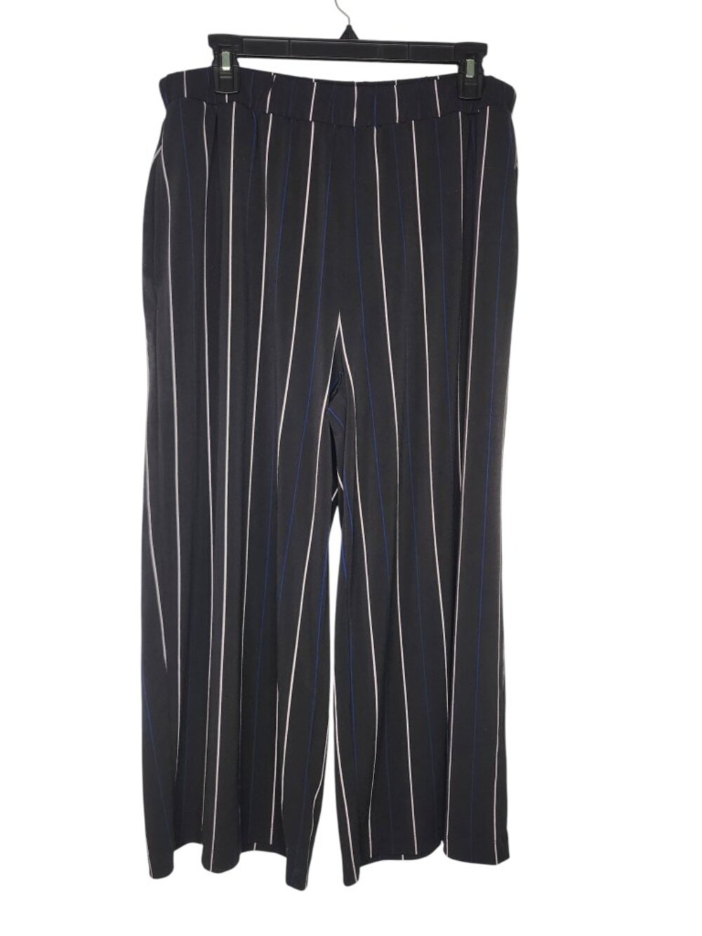 Banana Republic Black White Blue Striped Pull On Pants Size Large